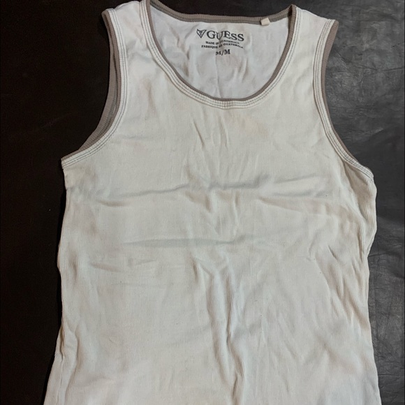 White Vintage long Guess tank top 2000 - Picture 3 of 4
